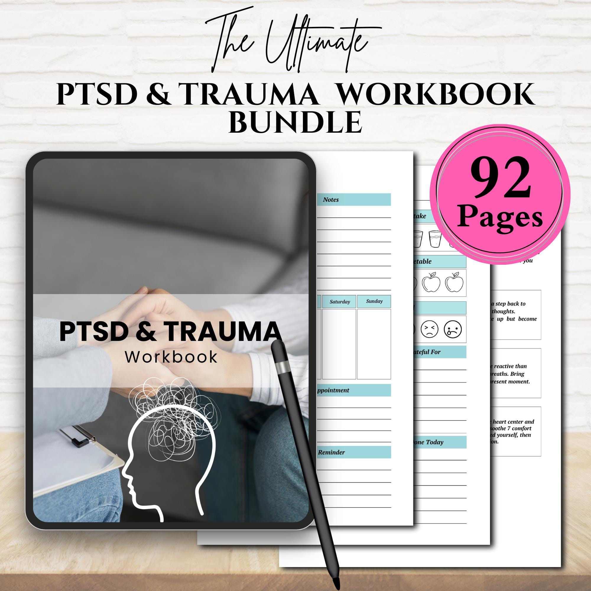 PTSD & Trauma Workbook Printable | Mental Health Healing Journal PDF ...