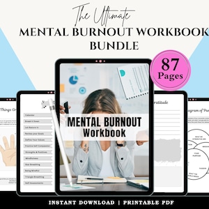 Anxiety Printable Printable Printable Workbook zur Stresslinderung – Mental Journal PDF zum Stressabbau