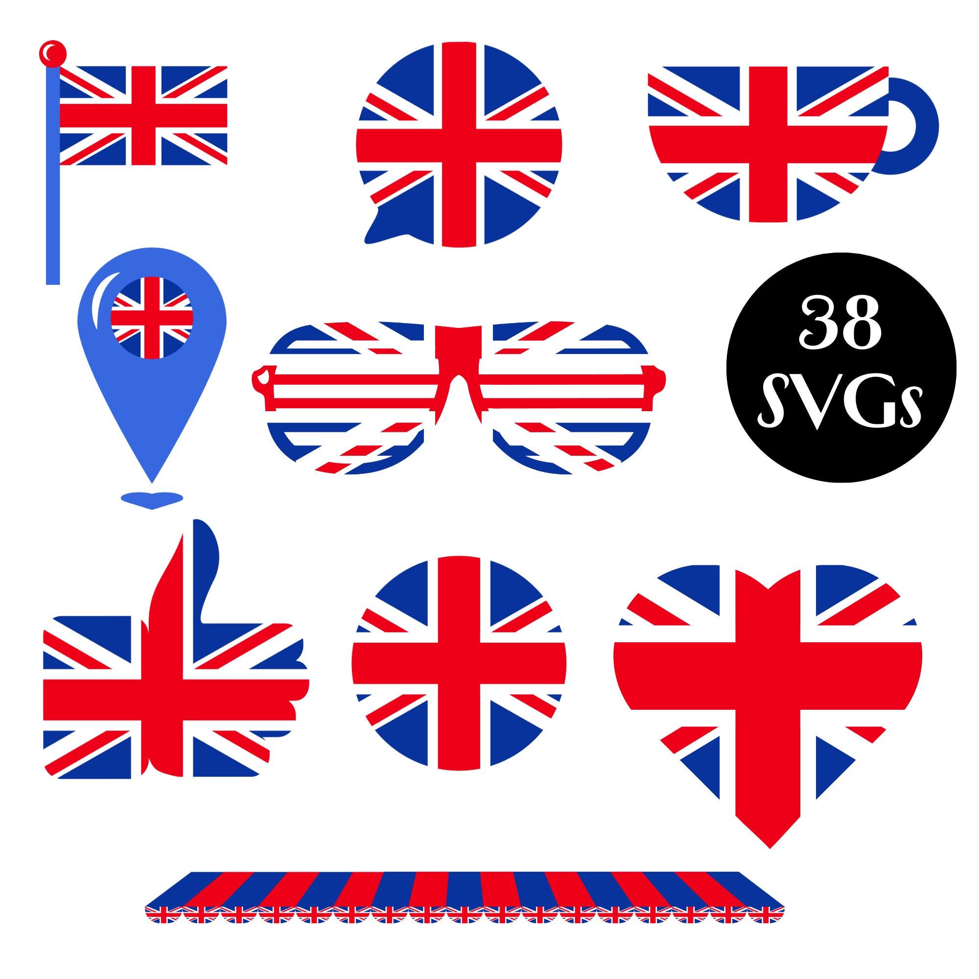 Union Jack SVG Bundle | British Flag Cut Files for Cricut & Silhouette ...