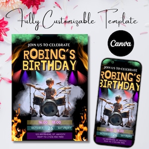 Editable Canva Birthday Invitation Template: Instant Download