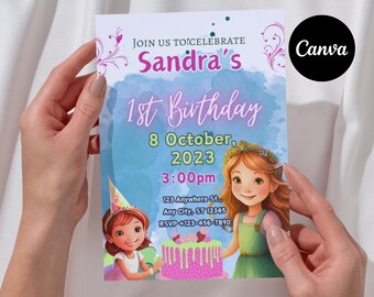 Birthday Invitation Template: Canva Digital Party Invite (Digital Download)