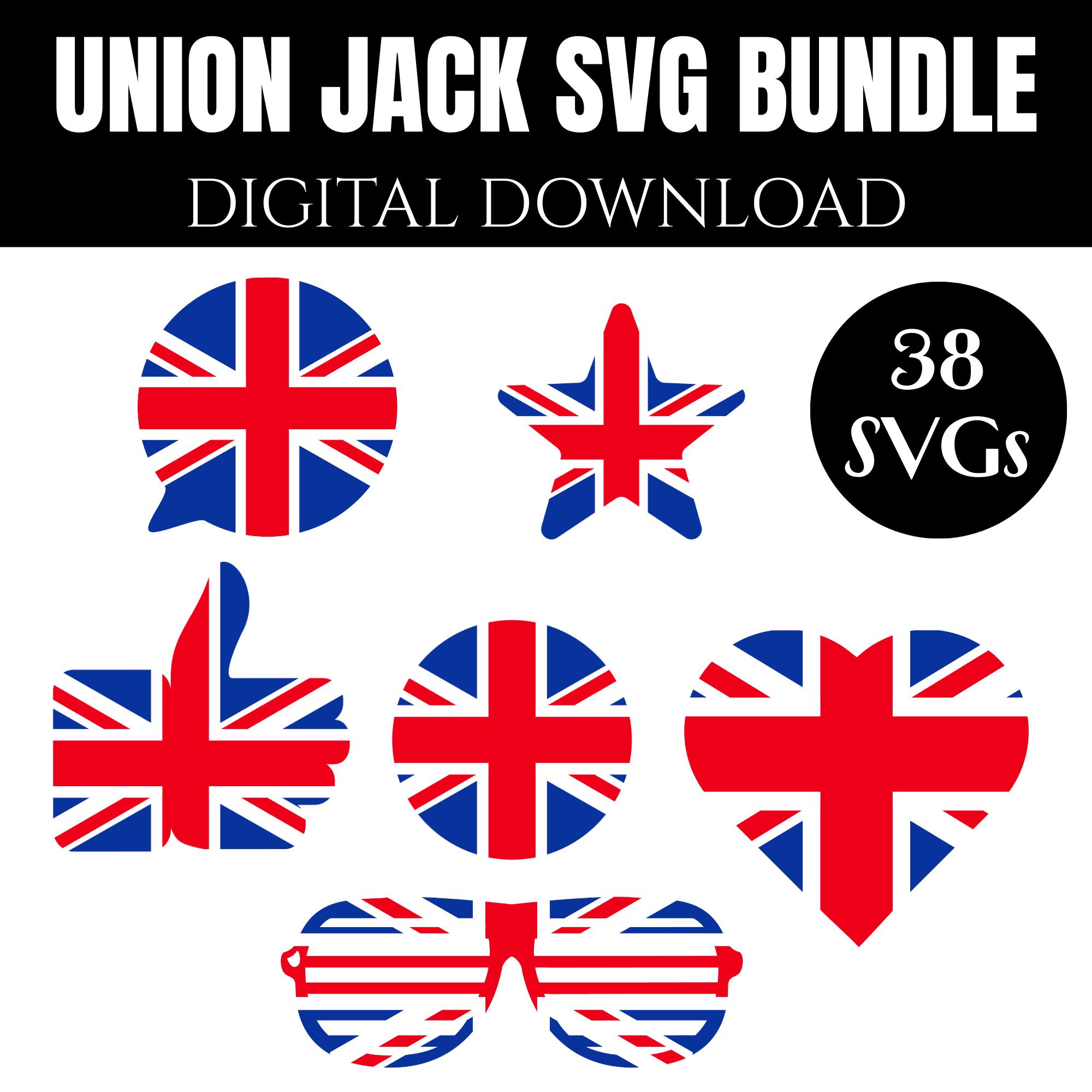 Union Jack SVG Bundle | British Flag Cut Files for Cricut & Silhouette ...