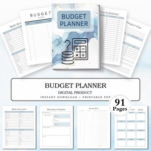 Budget Planner Printable: Income, Expense & Savings Tracker (PDF)