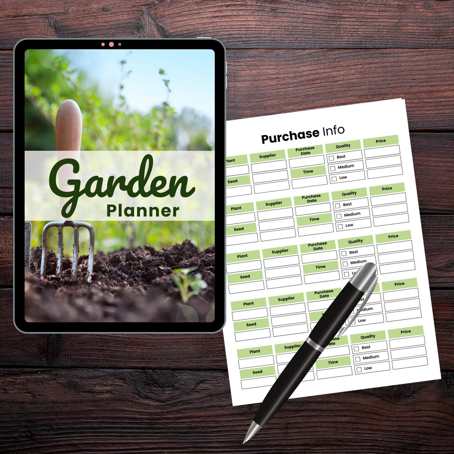 Garden Planner Bundle Printable | Vegetable & Flower Plot Layout ...