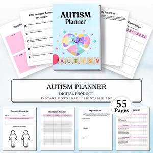 Autism Planner Printable | Daily Routine & Behavior Tracker | Special Needs Organizer PDF