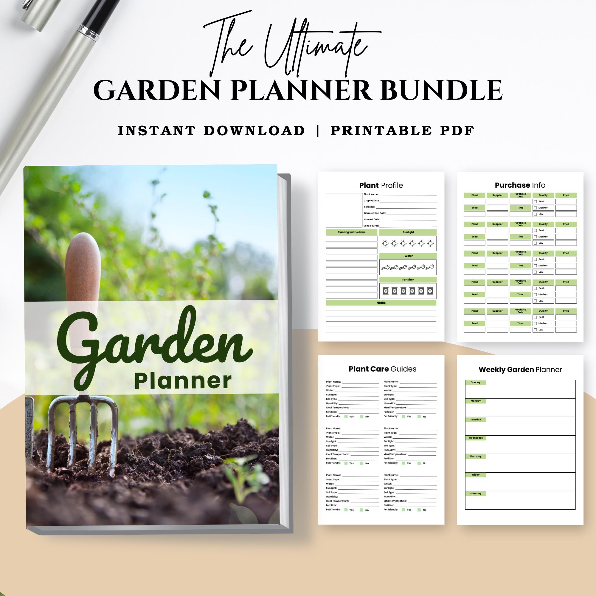 Garden Planner Bundle Printable | Vegetable & Flower Plot Layout ...