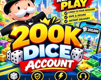 Monopoly Go 200k Dice Account Brand New Account Fast Delivery Full Access