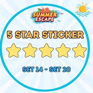 5 Star Sticker All Available 1pc