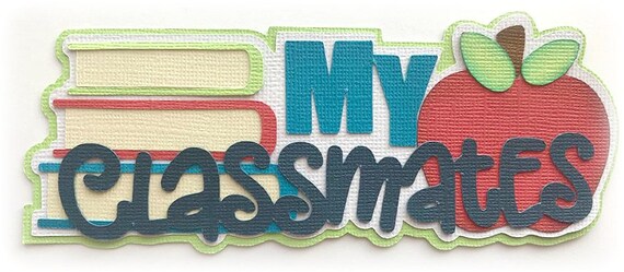 DIE CUT SCRAPBOOK TITLE MIDDLE SCHOOL PREMADE PAPER PIECING KIRA