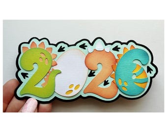 2026 dinosaurs embellishment Scrapbook title boys birthday year paper piecing for scrapbook layouts by my tear bears kira