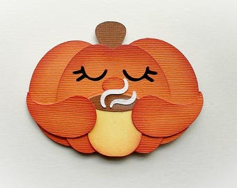 Cozy fall pumpkin Scrapbook embellishment: Paper Embellishments mytearbears