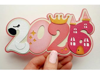 2026 princess embellishment Scrapbook title castle swan paper piecing for scrapbook layouts by my tear bears kira