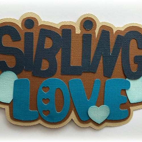 Scrapbook Die Cut Family Title Premade Paper Piecing Layered Etsy