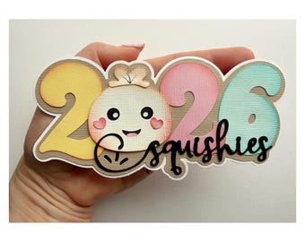 2026 squishies photos embellishment Scrapbook title  paper piecing for scrapbook layouts by my tear bears kira