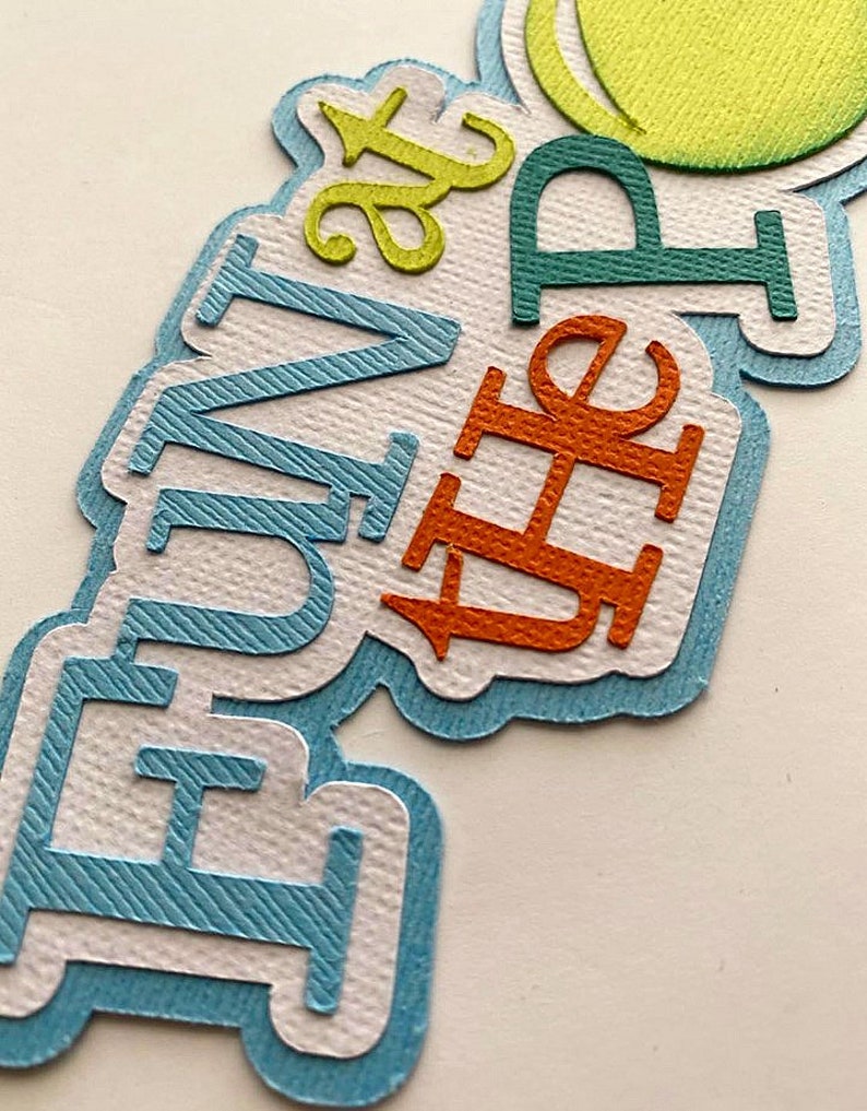 Scrapbook Title Fun at the Pool Title Premade Paper Piecing Layered Die ...