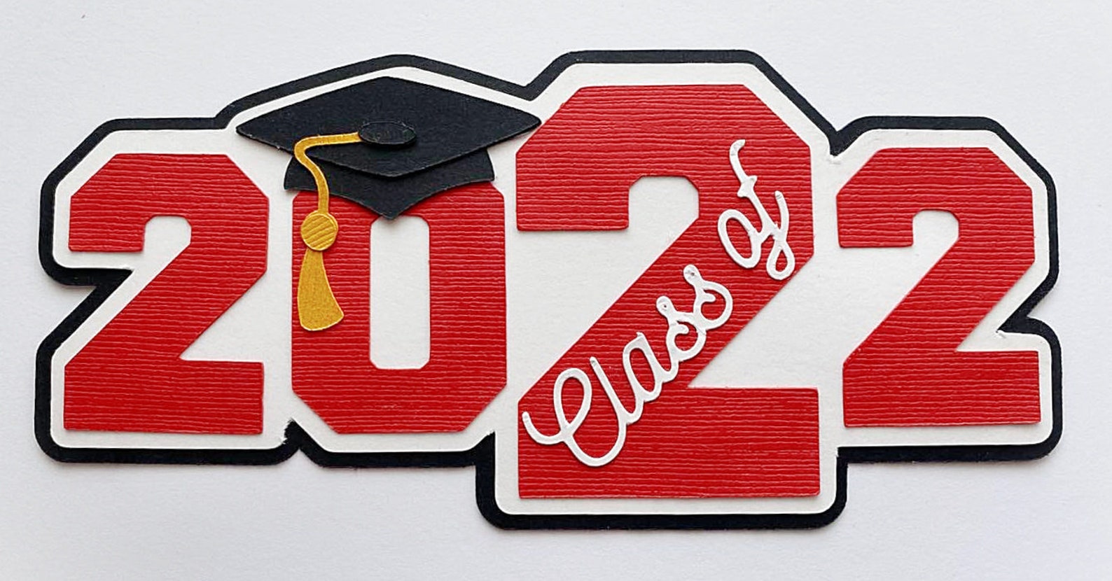 Scrapbook Die Cut title class of 2022 school graduation. A | Etsy