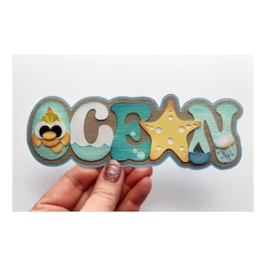 Embellissement de l'océan, méduse de poisson, thème de l'été tropical. Une pièce en papier pour les mises en page de scrapbooking et plus encore par my tear ours kira