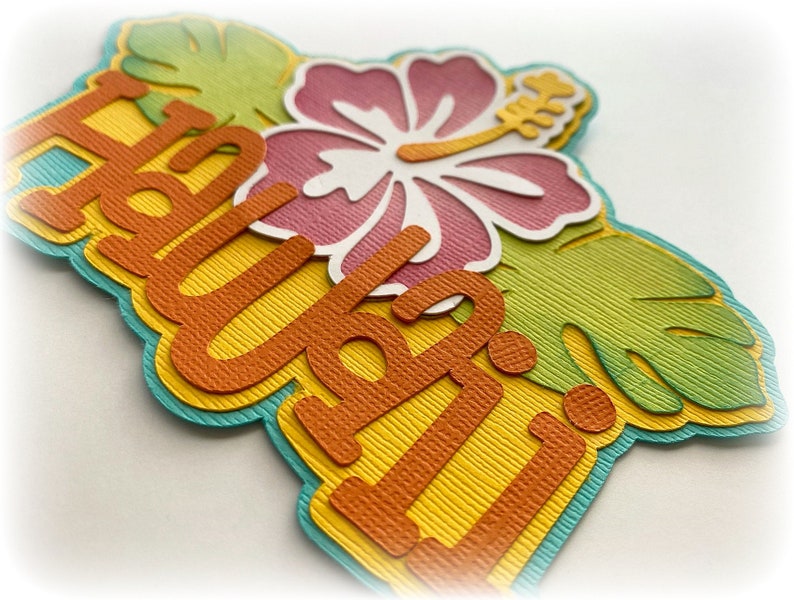 Die Cut Hawaii State Title Premade Paper Piecing 3d Die Cut Etsy