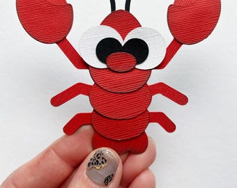 Bébé homard embellissement pour album de poissons d'aquarium plage thème océan papier pour compositions de scrapbooking, cartes et plus encore par ma larme ours kira