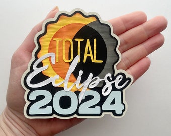 Total eclipse 2024 Scrapbook title  MADE TO ORDER  for scrapbook layouts, cards, and more by my tear bears kira