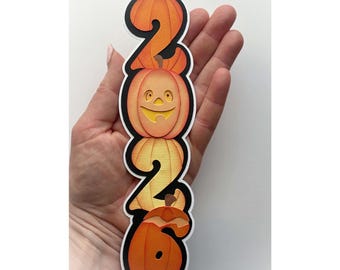 2026 Halloween pumpkins scrapbook embellishment title made to order 4 WEEK SHIP by my tear bears kira
