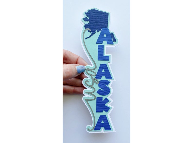 Alaska Scrapbook Title Vertical Orientation Slimline , USA State Theme ...
