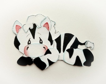 Zebra baby animal scrapbook  paper piecing for scrapbooks, cards, layouts, papercraft my tear bears KIRA