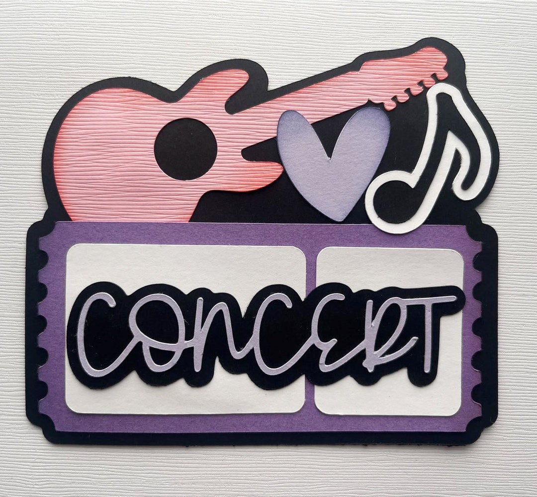 Concert Scrapbook Embellishment, Concert Band Music 1989 Theme a ...