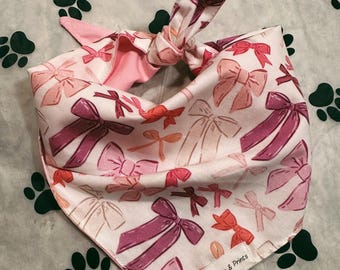 Pink Bows  Dog Bandana