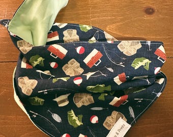 Fishing dog bandana