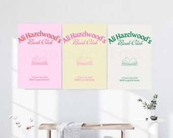 Ali Hazelwood Book Club Digitaldruck | STE Minist Romance Wandkunst | Druckbare Buchdekor | Liebeshypodose Ästhetik | Digitaler Download