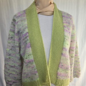 Hand Knit Alpaca and Silk Cardigan
