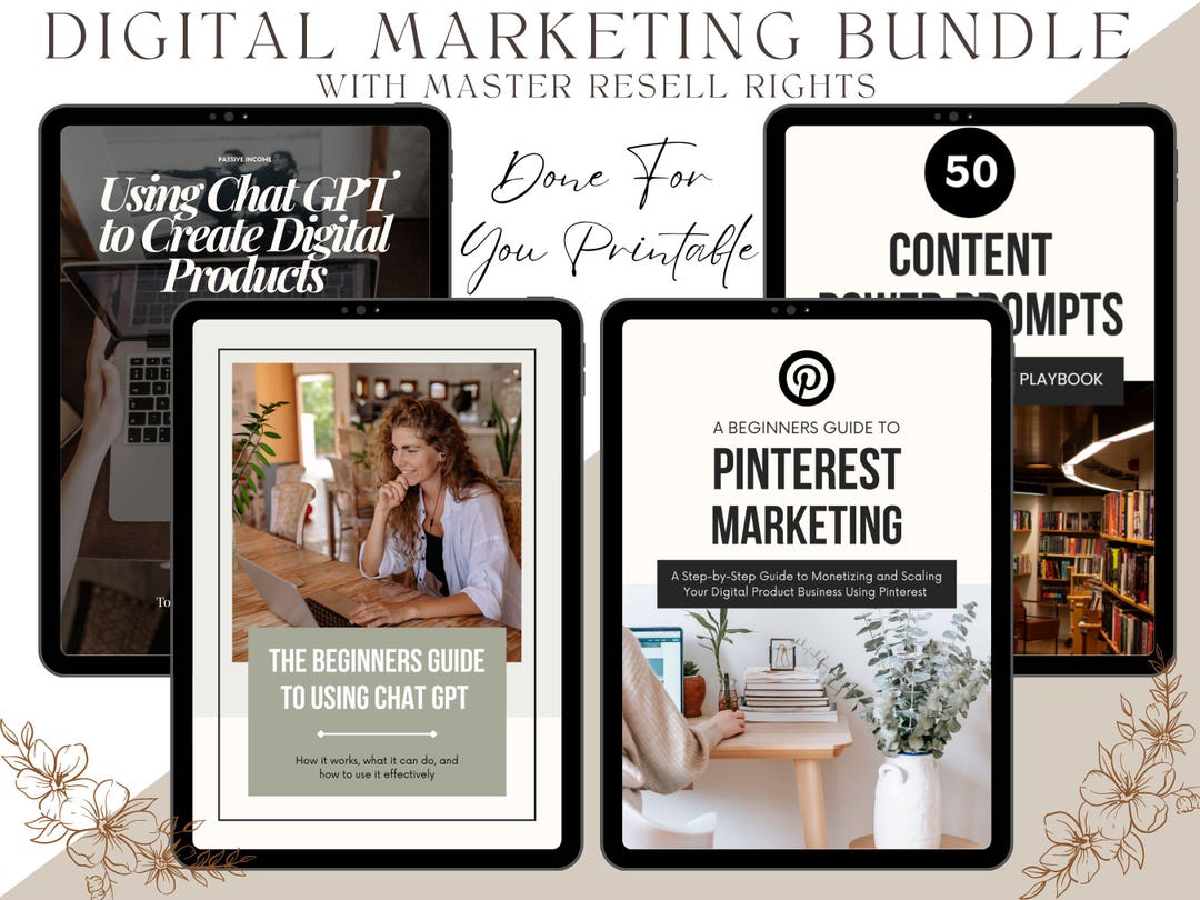 Chatgpt & Pinterest Marketing Digital Bundle: Content Creation Guide ...