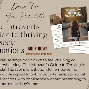 Introvert&#39;s Guide to Thriving in Social Situations Ebook Canva Template (MRR)