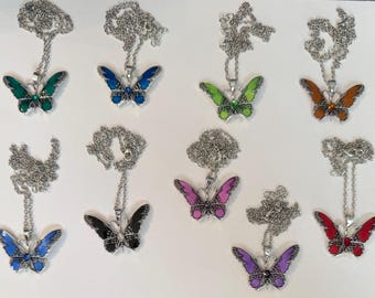 Collar con colgante de mariposa estilo vintage para mujer, joyería de mariposas, mariposas, joyas para mujer, regalos para mamá