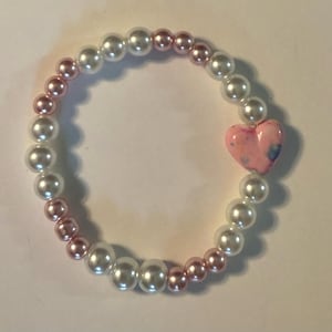 Beaded Bracelet with Heart for Women, Gift for Girls, All occasion Gift