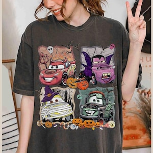 Retro Radiator Springs Cars Movie Halloween Shirt, Lightning McQueen Halloween Shirt, Disney Halloween Trip, Halloween Party, Pumpkin