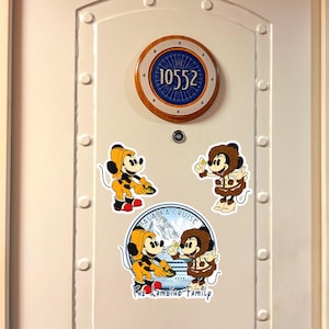Personalized Mickey Minnie Disney Alaska Cruise Magnet, Disney Family Cruise Magnets For Cruise Ship Stateroom Door, Disney Wonder Magnet