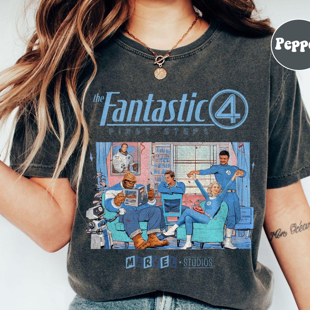 Fantastic Four First Steps Comfort T-Shirt, Marvel Fantastic Four Character Shirt, Reed Richard Boyfriend Girlfriend Gift, Marvel Shirt Gift Shop24Hs Vibe