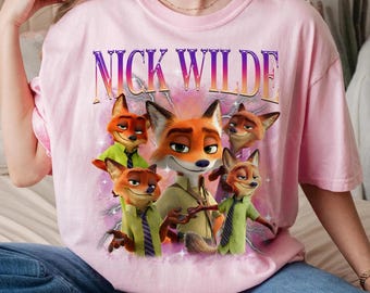 Disney Zootopia Nick Wilde Shirt, Judy Hopps and Nick Wilde T-shirt, Zootopia 2 2026, Disneyland Family Trip 2026
