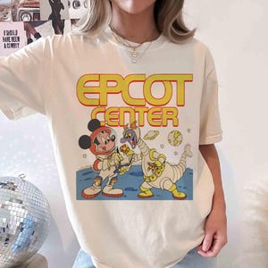 Vintage Disney Epcot Mickey & Dragon Figment Astronaut 1982 Shirt, Funny Mickey And Friends T-Shirt, WDW Magic Kingdom Shirt, Disneyland Tee