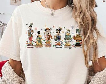Retro Micky und Freunde Signaturen Shirt, magisches Shirt, Disney Figuren T-Shirt, Disney Maus Ballon T-Shirt, Mickey & Co Geschenk, Magic Kingdom