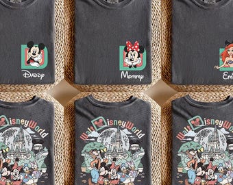 Custom Walt Disneyworld 2 Side Comfort Colors Shirt, Custom Name Disney Family 2026 Shirts, Disneyworld Shirt, Disney Family Vacation Shirt