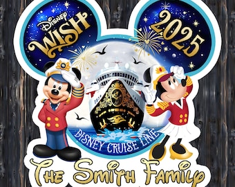 Custom Family & Cruise Ship Name Disney Cruise Line Magnet, Mickey and friends Disney Magnet, Family sign Disney Wish Dream Treasure magnet