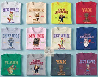 Zootopia Family Shirt: Disney Vacation Trip (Judy Hopps & Crew), Disneyland Shirt, Disneyworld Shirt, Disney Family Matching Shirt