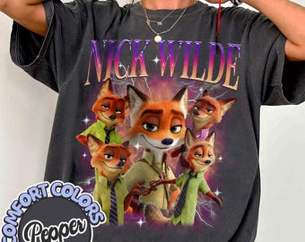 Disney Zootopia Nick Wilde-shirt, Judy Hopps en Nick Wilde T-shirt, Zootopia 2 2026, Disneyland Family Trip 2026