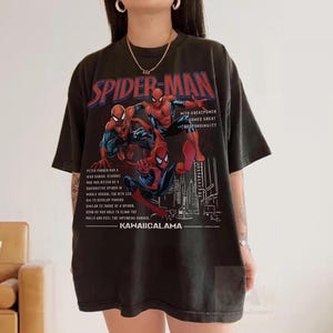 Retro 90's Spider Man Homage T-Shirt, Spider-Man Fan Tee Graphic T-Shirt, Retro Spiderman Comic Shirt, Marvel Avengers Spiderman Sweatshirt image 5