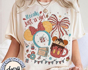 Disney letterlijk gewoon een meisje verjaardagsshirt, Minnie Bow Coffee Tee, Disneyland verjaardagsshirt, verjaardagscadeau voor meisje, feestcadeau voor haar
