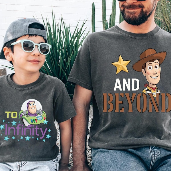 Buzz und Woody passende Shirts, bis zur Unendlichkeit und darüber hinaus Shirt, Toy Story Boys Disney, Bruder Schwester Disney Shirts, Disney Papa und Sohn Shirt