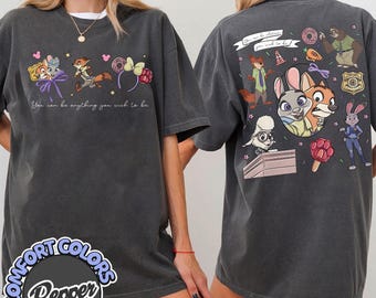 Camiseta Zootopia Comfort Color®, camiseta Judy Hopps Nick Wilde, camiseta Zootopia Friends, camiseta Disney Zootopia, camiseta Disney Vacation